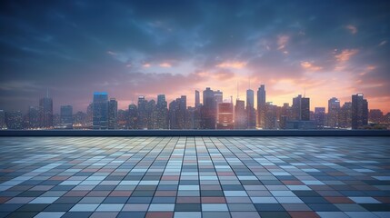 Poster - Panoramic side view asphalt road on night.Futuristic illustration of future technologies. Generative AI