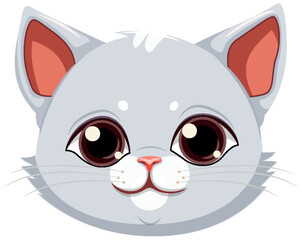 Wall Mural - Sweet eyed Kitten Cartoon Character