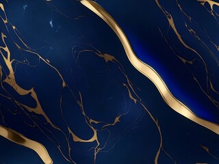 luxury dark blue with gold lining texture for wallpaper. high resolution marble pattern art