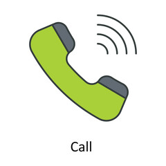 Fototapete - Call  Vector  Fill outline Icons. Simple stock illustration stock
