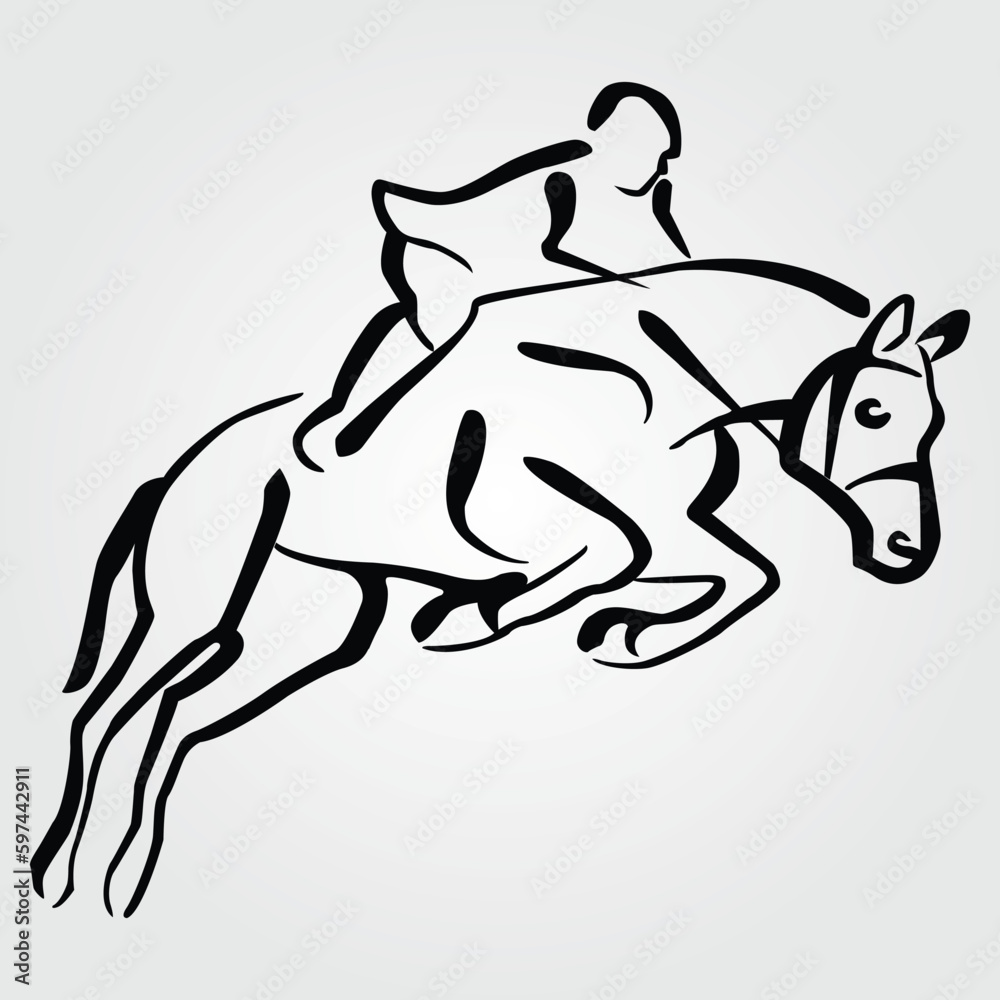 Horses Silhouette, Horse Racing, Horse Riding Equine Equestrian Race