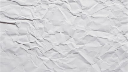 Wall Mural - Stop motion of Crumpled white paper texture background.