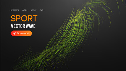 Poster - Sport game background. Vector abstract speed wave. Futuristic technology background. Big data