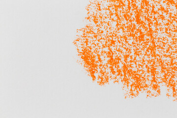 Wall Mural - Orange color crayon hand drawing texture