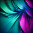 Fondo abstracto de formas aleatorias con degradado de tonos violeta y verde azulado