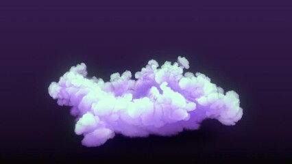 Poster - Explosion with neon colored chemical smoke. 3d rendering animation 4K
