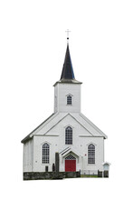 White Church In The Country On White Background Transparent PNG