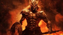 Ares The Greek God Of War In His Human Form.generative Ai