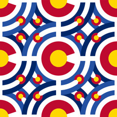 colorado state flag pattern design. vector illustration