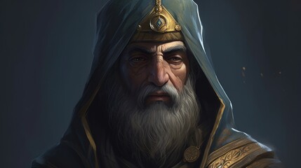 Illustration of the great warrior saladin.generative ai