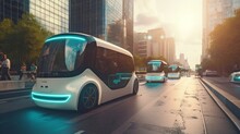 Generative AI-powered Autonomous Smart Vehicle And Bus Rides Across The City At Night