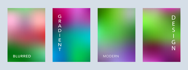 Aufkleber - Abstract background vector set Gradient field of dream vibrant purple pink and mint green, for website banner, poster corporate, business sign,  landing page, advertising, billboards