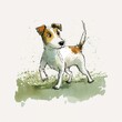 Whimsical Jack Russell Terrier