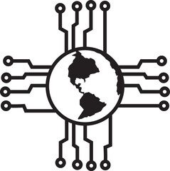 Sticker - Global networking icon