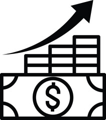 Wall Mural - increase money icon