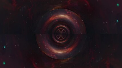 Poster - fly through space abstract circle tunnel, corridor. modern background animation