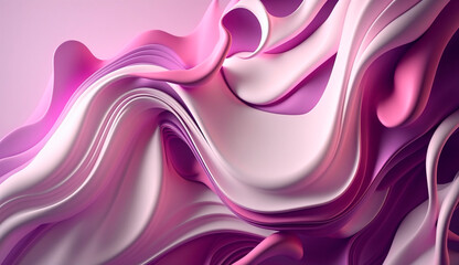 Poster - abstract purple wave pattern background. Generative ai edited