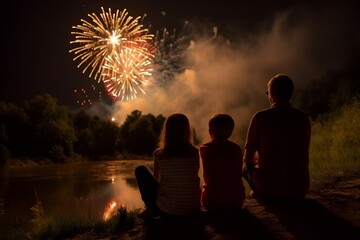 fireworks on the river