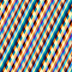 Fototapete - Classic argyle seamless pattern background. Vector image. Plaid patchwork style. Diagonal lines pattern.