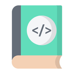 Aufkleber - Coding Book Flat Icon