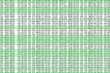 Highly complex digital data balance spreadsheet with decimal positive green colored numbers. 