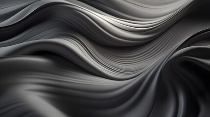 Abstract Background with 3D silver Gradient Silk Fabric ,generative ai
