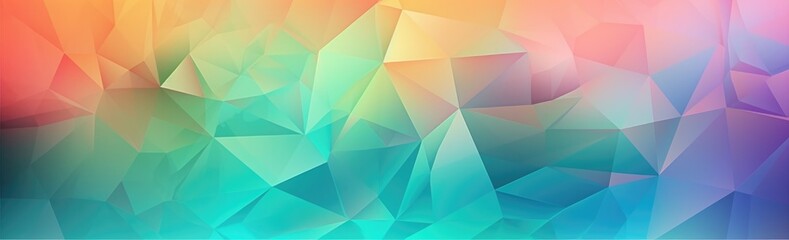 Wall Mural - Abstract Geometric Polygonal Wallpaper with Gradient - Digital Art - Generative AI