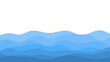 © halftone vector - Blue river ocean wave layer vector background