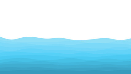 Blue river ocean wave layer vector background
