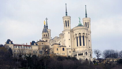 Wall Mural - Basilica of Our Lady of Fourviere, Lyon, France