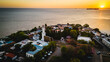 Aerial view of colonia del sacramento Uruguay travel holiday destination