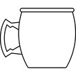 Moscow Mule Mug icon, cocktail glass name related vector