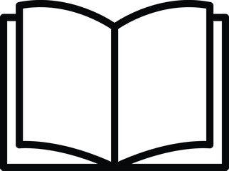 Sticker - Open book icon vector