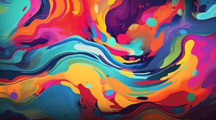 Poster - Abstract colorful background. Generative ai