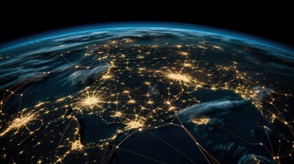 Poster - Earth from Space. Generative ai