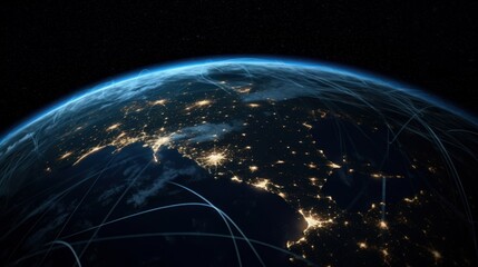Poster - Earth from Space. Generative ai