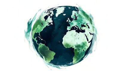 Poster - Earth is isolated on white background. World map. Generative ai
