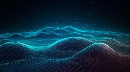 Aufkleber - Metave?rse technology background with connected dots. Generative ai