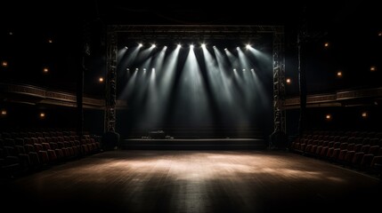 Aufkleber - Spotlight on stage. Generative ai