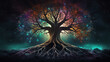 beautiful, magic, tree, beginnings, life, family, generative, ai, nature, growth, roots, branches, connection, ancestry, legacy, evolution, creativity, inspiration, enchantment, my Generative AI