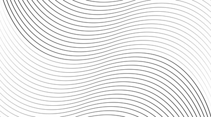 Wall Mural - Vector Illustration of black pattern of lines on white background, wallpaper