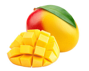Wall Mural - mango isolated on white background, full depth of field