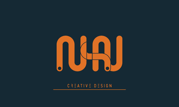 Alphabet letters Modern Creative logo NN 