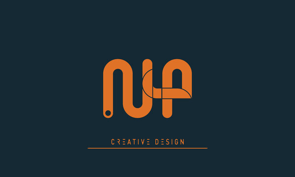 Alphabet letters Modern Creative logo NP , PN