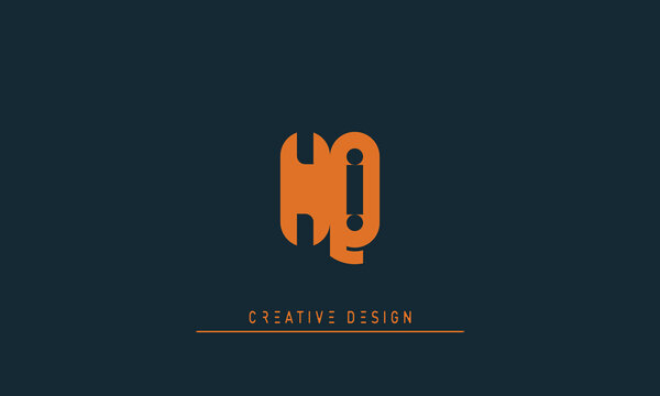 Alphabet letters Modern Creative logo NQ , QN