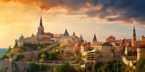 Wall Mural - view of the town