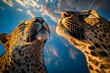 leopards in the wild. Neural network AI generated art