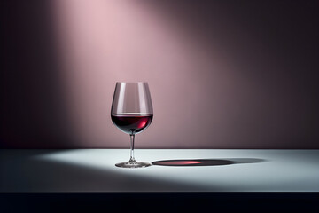 Glass of red wine - AI Technology