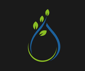 Poster - drop of water logo icon 