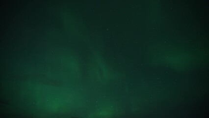 Wall Mural - Aurora Borealis lighting up the night sky with green colors. Timelapse. 
